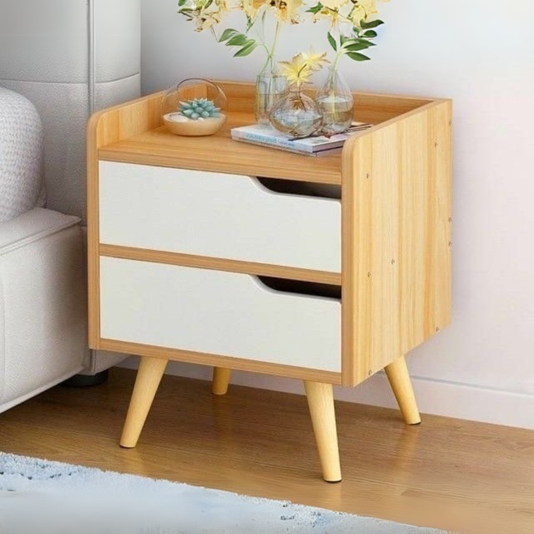 Commode Wooden & White - 40 x 40 x 50 cm | CO5