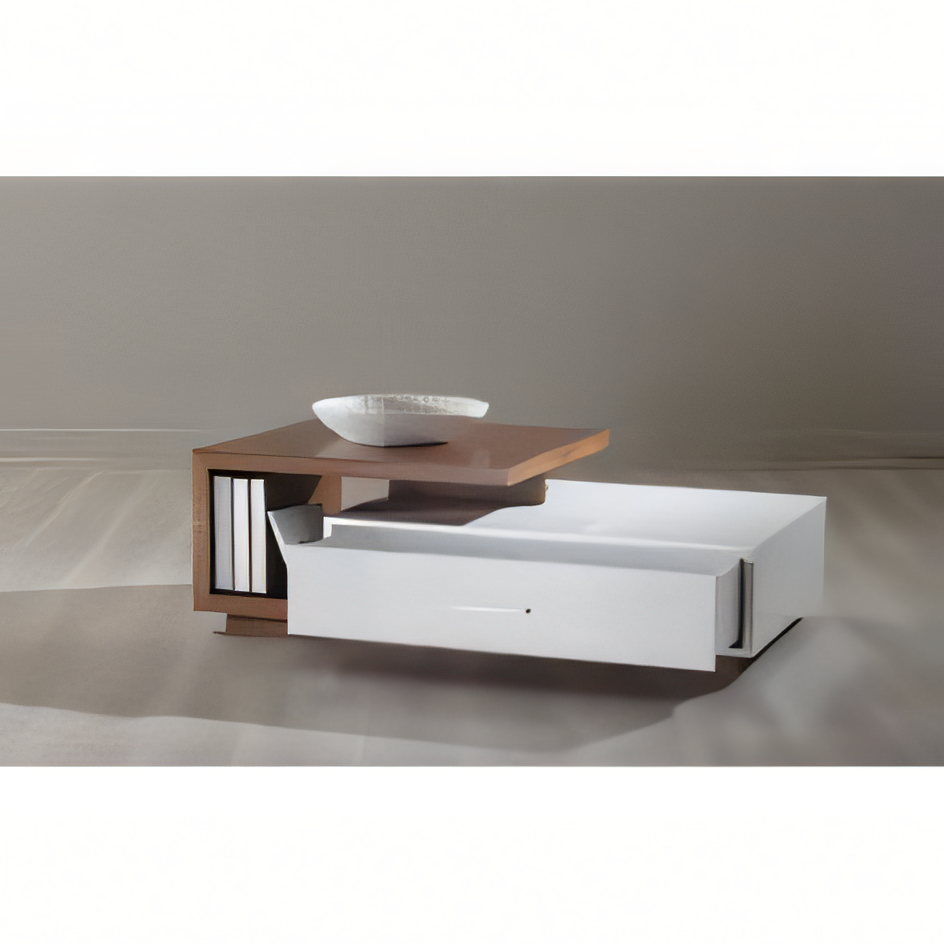 Table Unit White & Brown - 100 x 50 x 40 cm | TA31