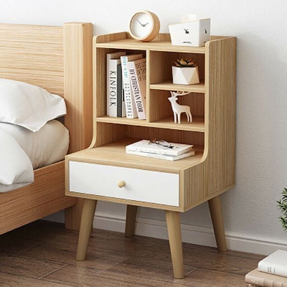 Commode Wooden & White - 40 x 40 x 70 cm | CO14