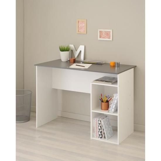 Desk White & Grey - 100 x 50 x 80 cm | DE12