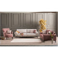 Sofa Set - Off white x Pink | V52-SA3