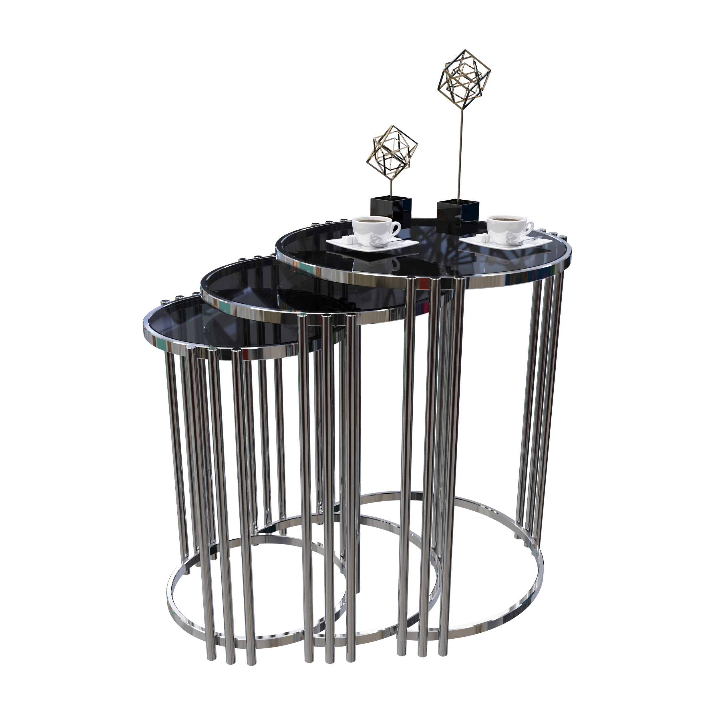 Side Tables - 55/60/65 x 36/41/46 D cm | V53-ST-set033