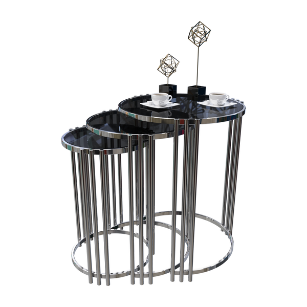 Side Tables - 55/60/65 x 36/41/46 D cm | V53-ST-set033