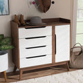 Shoe Closet White & Brown - 90 x 40 x 110 cm | SU11