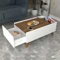 Table Unit White & Brown - 100 x 50 x 40 cm | TA23