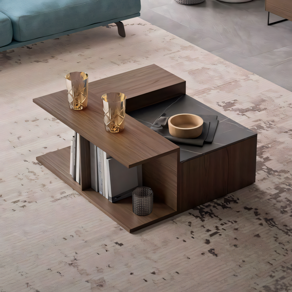 Table Unit Brown & Black - 80 x 80 x 40 cm | TA73