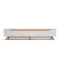 Tv Unit White & Wooden - 180 x 40 x 40 cm | TV22