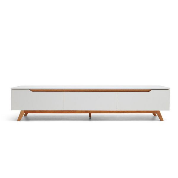 Tv Unit White & Wooden - 180 x 40 x 40 cm | TV22