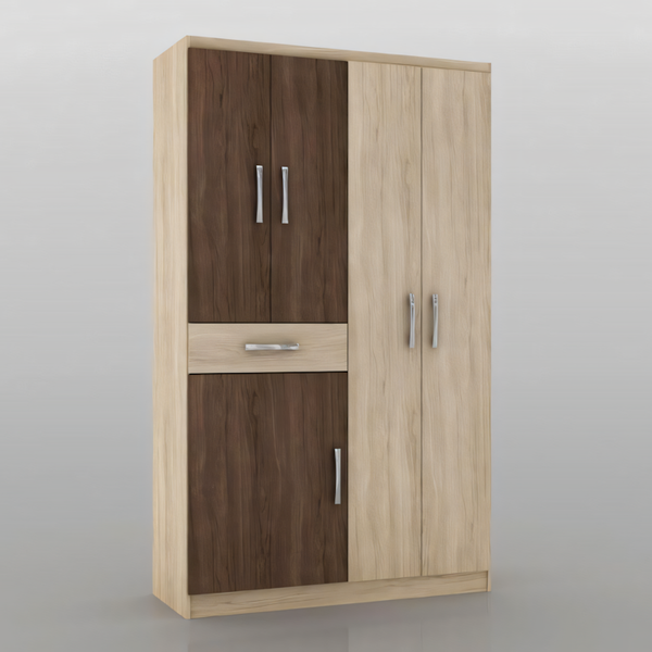 Wardrobe Brown & Grey - 120 x 50 x 200 cm | WD15