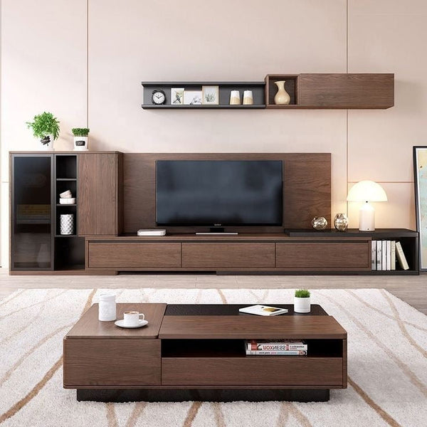 Living Room Set Brown & Black - 330 x 40 x 40 cm | SET47