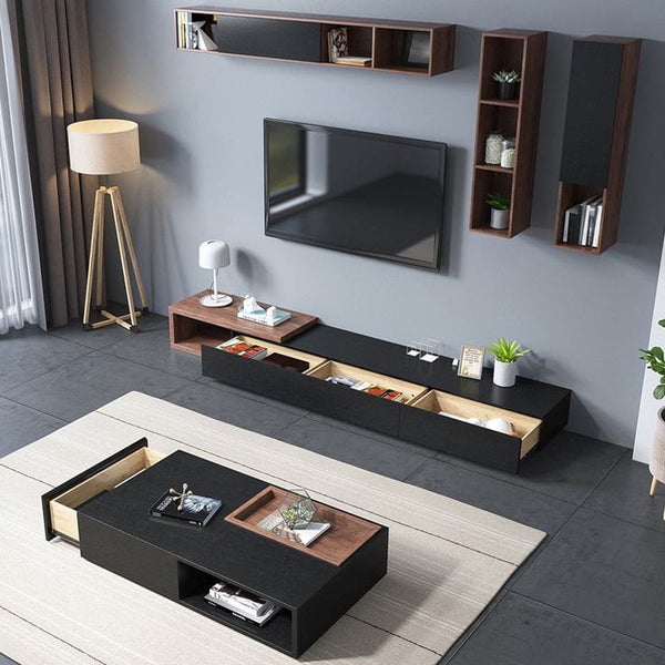 Living Room Set Black & Brown - 240 x 40 x 40 cm | SET60