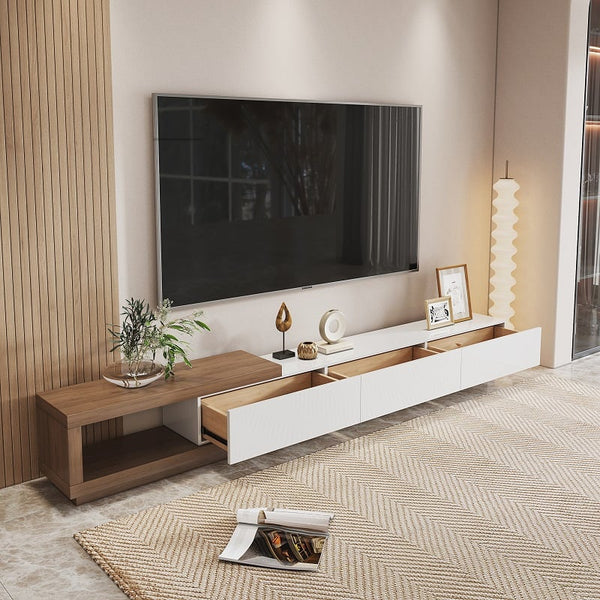 Tv Unit White & Brown - 240 x 40 x 40 cm | TV102