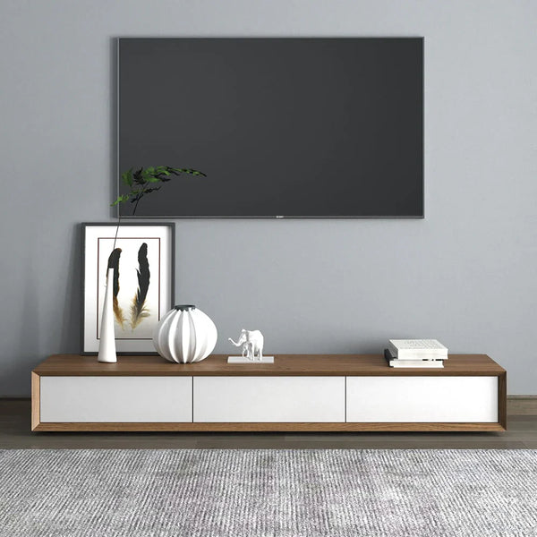 Tv Unit White & Brown - 160 x 40 x 40 cm | TV104