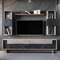 Tv Unit Wooden & Black - 180 x 40 x 40 cm | TV58