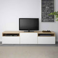 Tv Unit White & Wooden - 160 x 40 x 40 cm | TV59