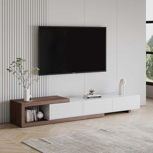 Tv Unit Brown & White - 240 x 40 x 40 cm | TV90